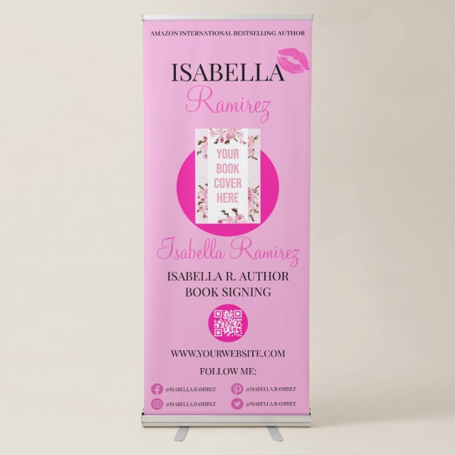 Personalised Template for Romance Authors Retractable Banner (Front)