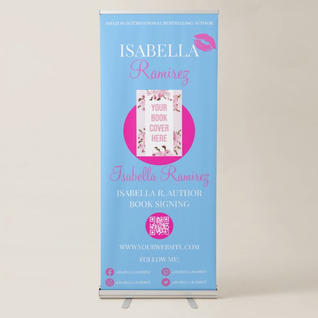 Personalised Template for Romance Authors Retractable Banner (Front)
