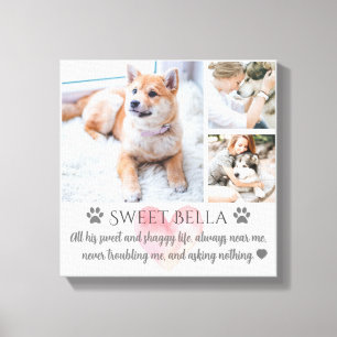 Personalised template photo collage and text canvas print