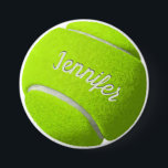 Personalised Tennis Ball 7.5 Cm Round Badge<br><div class="desc">Personalised Tennis Ball
Just add your name</div>