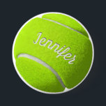 Personalised Tennis Ball   7.5 Cm Round Badge<br><div class="desc">Personalised Tennis Ball
Just add your name</div>