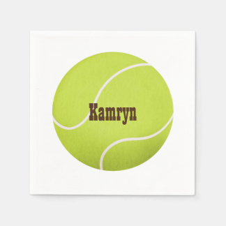 Personalised Tennis Ball Birthday Team Napkin