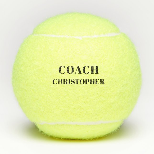 Personalised Tennis Ball for Coach (Front)