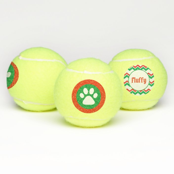Personalised Tennis Ball for Dog Zazzle.co.uk