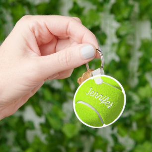 Personalised Tennis Ball Keychain