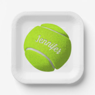 Personalised Tennis Ball   Paper Plate