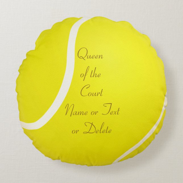 Personalised Tennis Ball Pillow with YOUR TEXT (Front)