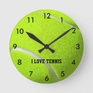 Personalised tennis ball  round clock