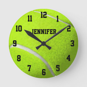 Personalised tennis ball  round clock