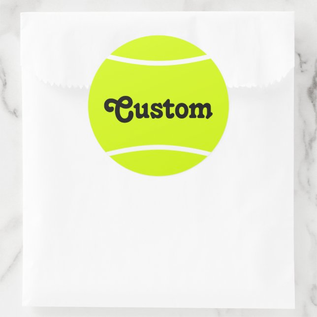 Personalised Tennis Ball Round Stickers (Bag)