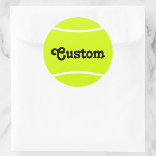 Personalised Tennis Ball Round Stickers