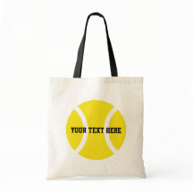 Personalised tennis ball tote bags