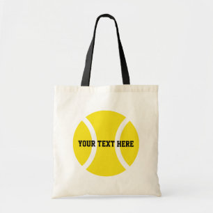 Personalised tennis ball tote bags