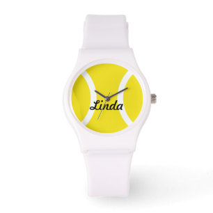 Personalised tennis ball watches with custom name