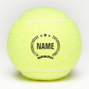 Personalised tennis ball with vintage crest logo