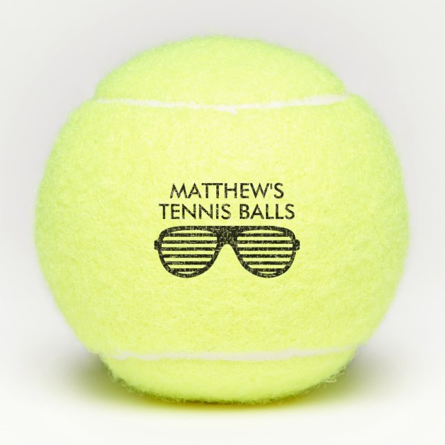 Personalised tennis balls printed with funny logo (Front)