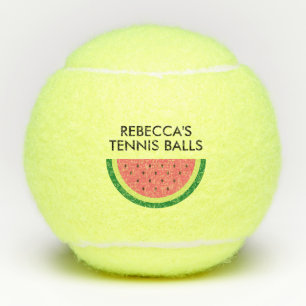 Personalised tennis balls with cute melon logo
