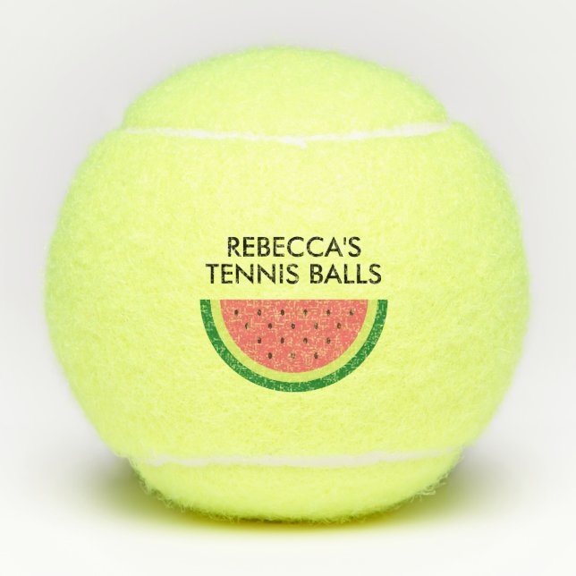 Personalised tennis balls with cute melon logo (Front)
