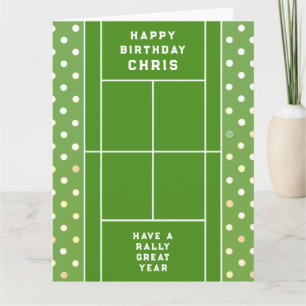 Personalised Tennis Birthday Card