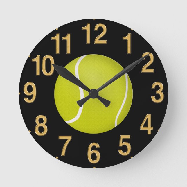 Personalised Tennis Clock with YOUR TEXT (Front)