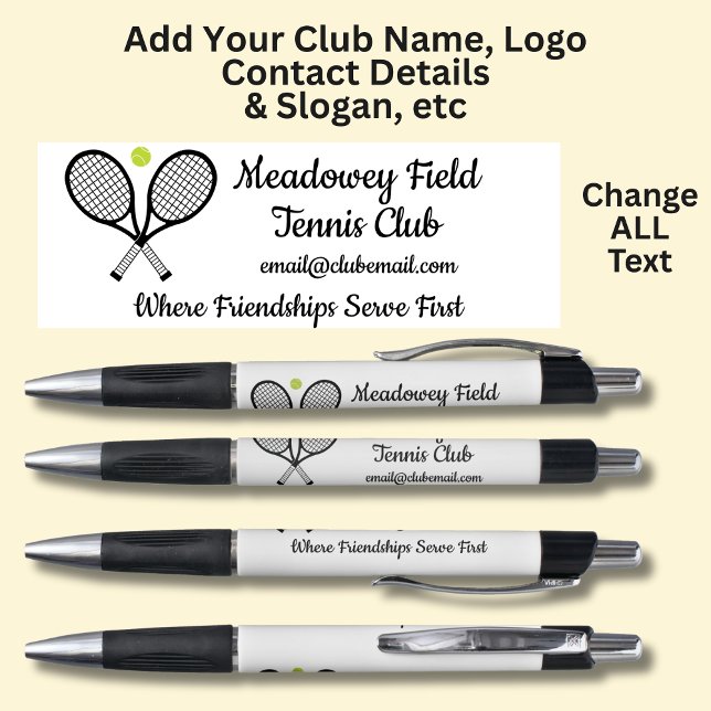 Personalised Tennis Club - Add your own details (Creator Uploaded)