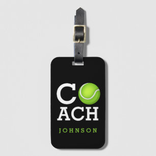 Personalised Tennis Coach Luggage Tag