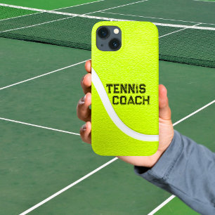 Personalised Tennis Coach Yellow Ball iPhone 13 Case