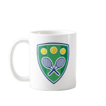 Personalised tennis coffee mug