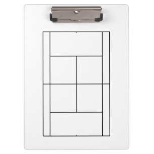 Personalised tennis court clipboard for coach