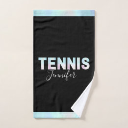 Personalised Tennis Custom Name Holograph Letters Hand Towel