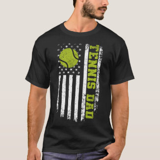 Personalised Tennis Dad Grunge Father’s Day  T-Shirt