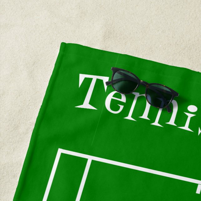 Personalised Tennis Design Beach Towel (In Situ)