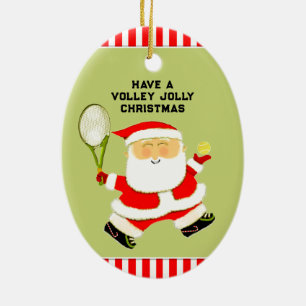 personalised tennis gift ceramic tree decoration