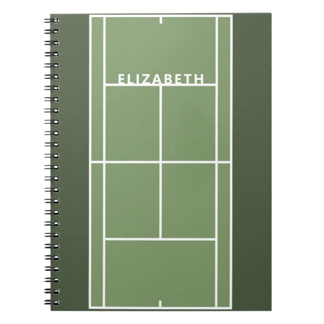 Personalised Tennis Gift Notebook (Front)