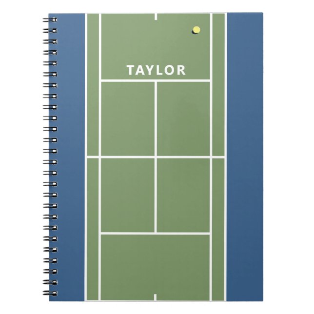 Personalised Tennis Gift Notebook (Front)