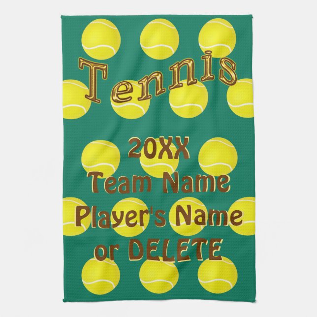 Personalised Tennis Gifts, Custom Tennis Towels (Vertical)