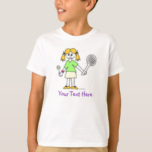Personalised Tennis Girl T-Shirt