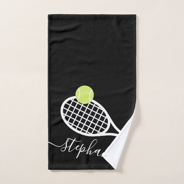 Personalised Tennis Girls Script Name Hand Towel (Hand Towel)