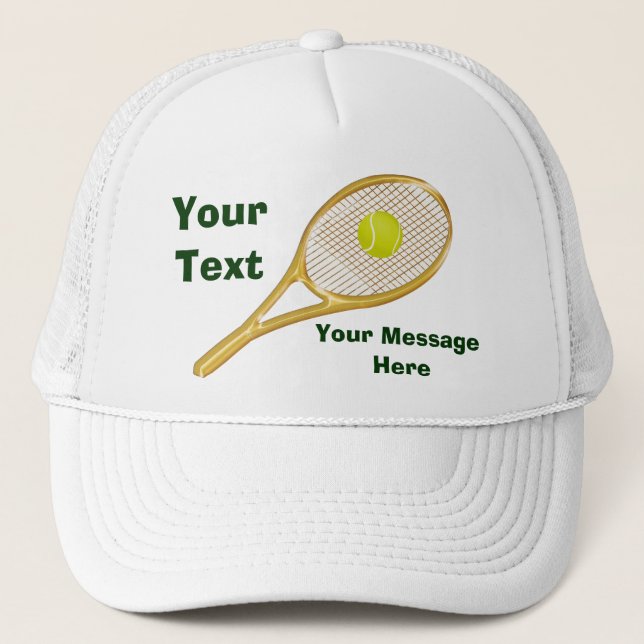 Personalised Tennis Hats for Men and Women (Front)