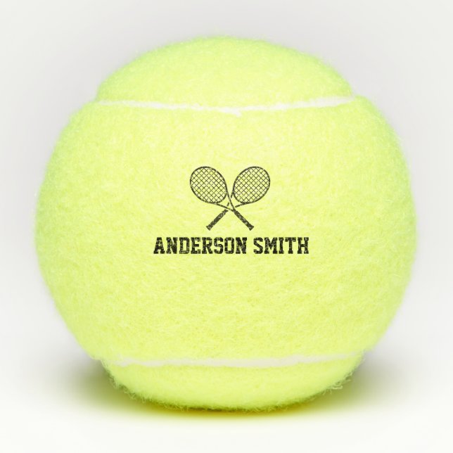 Personalised Tennis Monogram Name  Balls (Front)