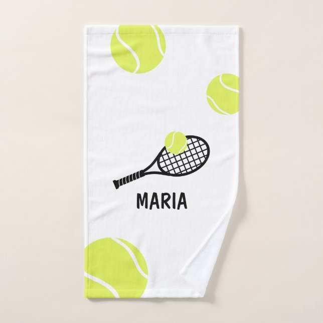 Personalised Tennis Name Hand Towel (Hand Towel)