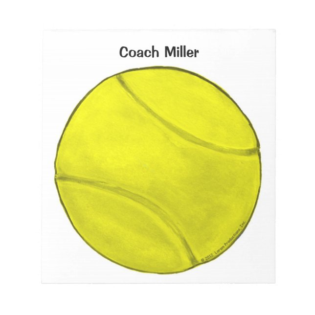 Personalised Tennis Notepad (Front)