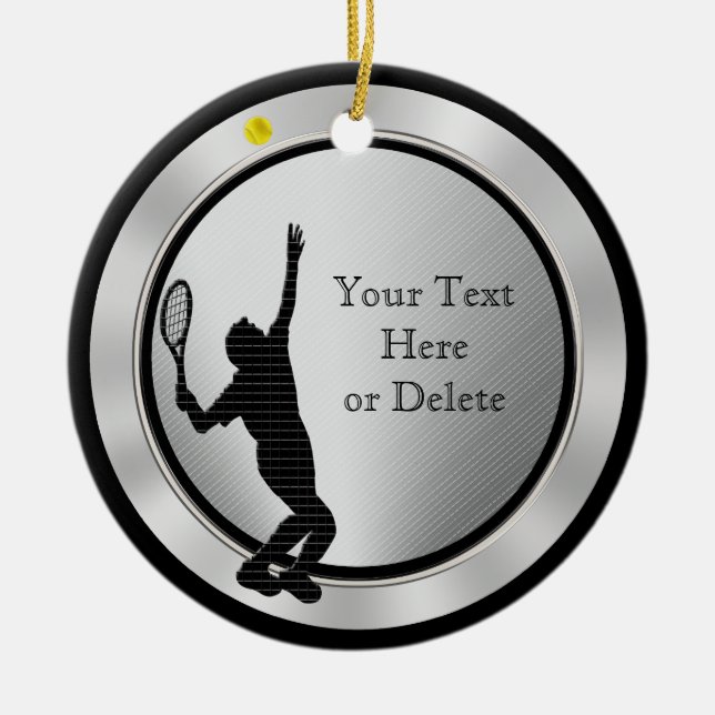 Personalised Tennis Ornaments for Men (Front)