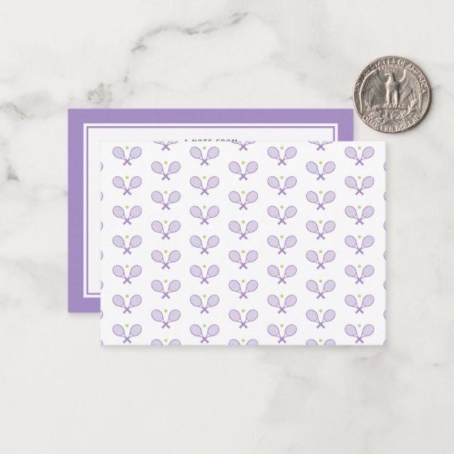 Personalised Tennis Pattern Custom Name Tennis Card (Front/Back In Situ)