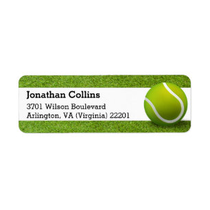 Personalised Tennis Pattern   Sport Label