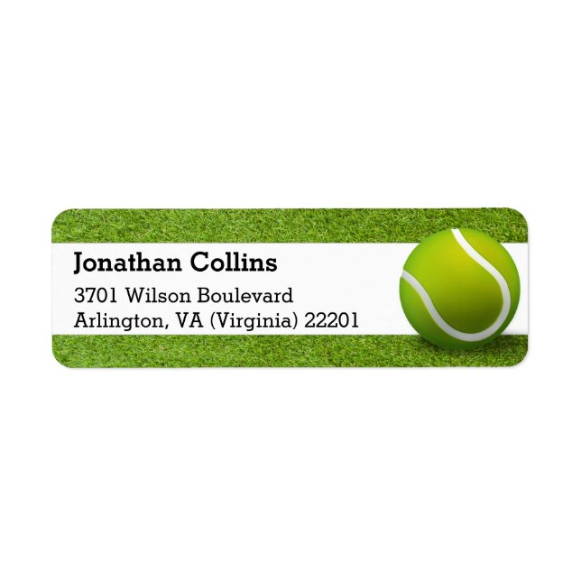 Personalised Tennis Pattern | Sport Label (Front)