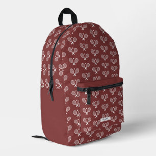 Personalised Tennis Pattern Tennis Player Printed Backpack