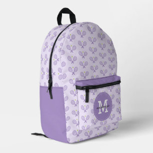 Personalised Tennis Pattern Tennis Player Printed Backpack