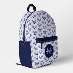 Personalised Tennis Pattern Tennis Player Printed Backpack
