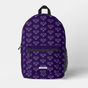 Personalised Tennis Pattern Tennis Player Printed Backpack
